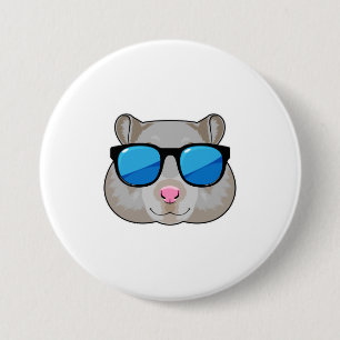 Hamster with Sunglasses 7.5 Cm Round Badge