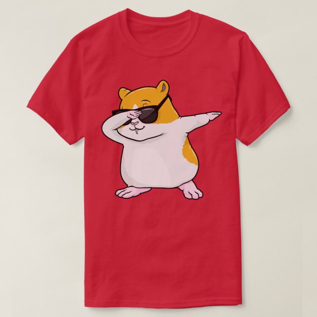 Hamster with Sunglasses at Hip Hop Dance Dab T-Shirt (Design Front)