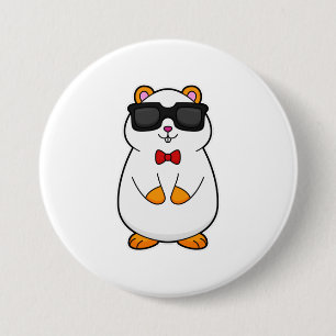 Hamster with Sunglasses & Bow tie 7.5 Cm Round Badge