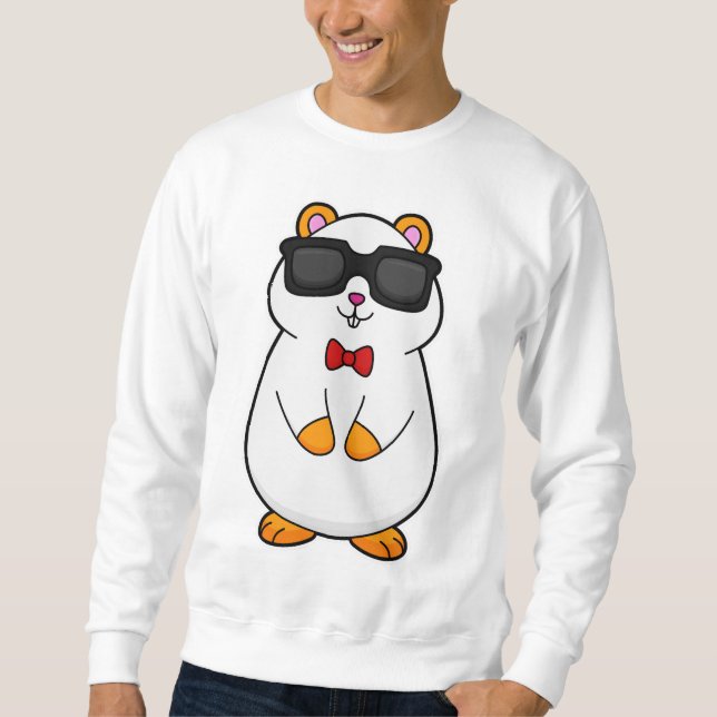 Hamster with Sunglasses & Bow tie Sweatshirt (Front)