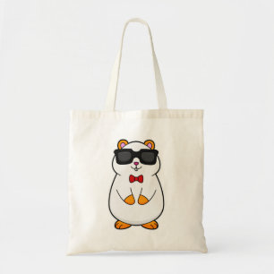 Hamster with Sunglasses & Bow tie Tote Bag