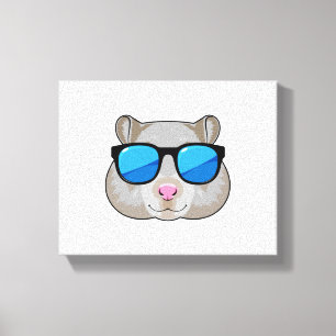 Hamster with Sunglasses Canvas Print
