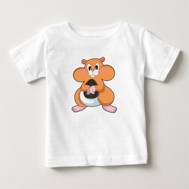 Hamster with Walnut Baby T-Shirt (Front)