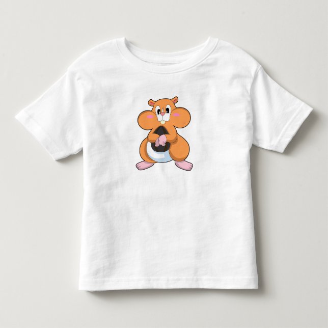 Hamster with Walnut Toddler T-Shirt (Front)
