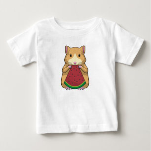 Hamster with Watermelon Baby T-Shirt