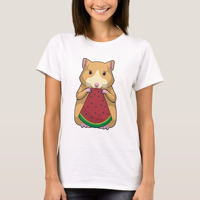 Hamster with Watermelon T-Shirt (Front)
