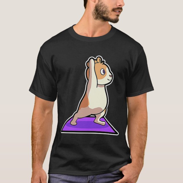 Hamster Yoga Poses Sport Gymnastics Ohm Heartbeat  T-Shirt (Front)