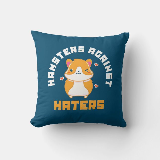 Hamsters Against Haters Cushion (Front)