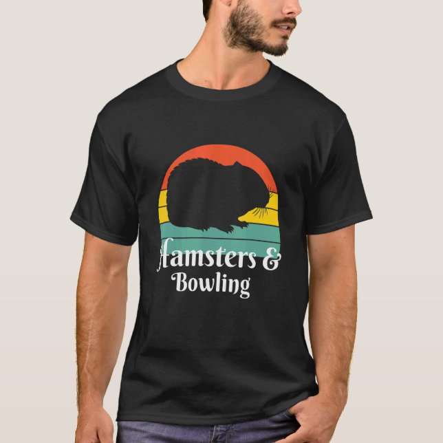Hamsters And Bowling Bowling Player T-Shirt (Front)