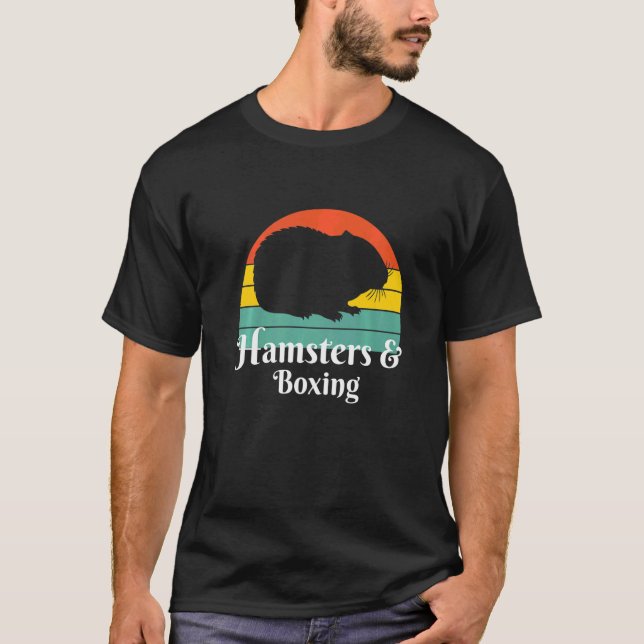 Hamsters And Boxing Boxer  T-Shirt (Front)