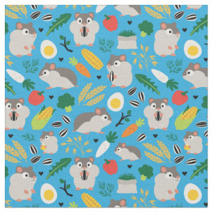 Hamsters And Their Treats Fabric