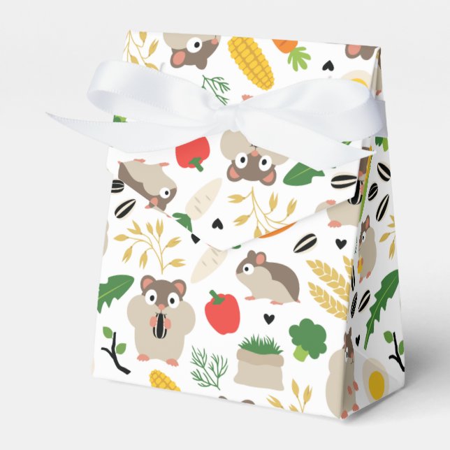Hamsters And Their Treats Favour Box (Front Side)