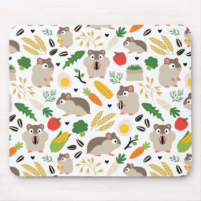 Hamsters And Their Treats Mouse Mat (Front)