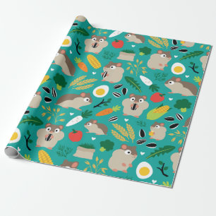 Hamsters And Their Treats Wrapping Paper