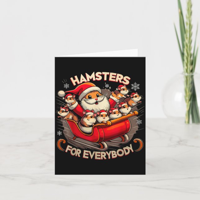 Hamsters For Everybody Christmas Pajamas Hamster K Card (Front)