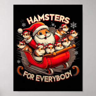 Hamsters For Everybody Christmas Pajamas Hamster K Poster
