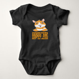 Hamsters - Hamsters Make Me Happy Baby Bodysuit