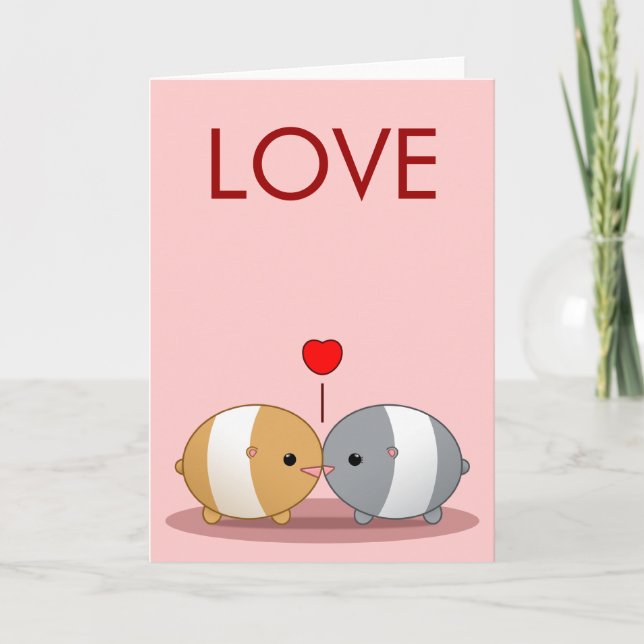 hamsters in love holiday card (Front)