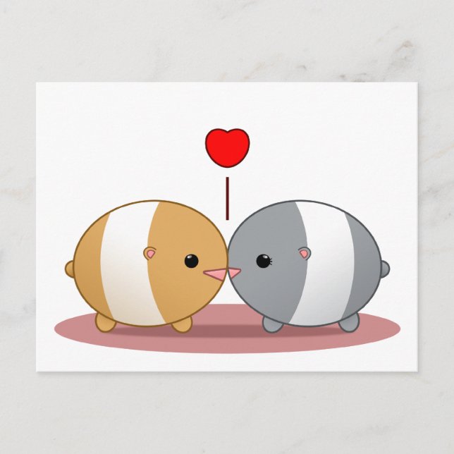 hamsters in love postcard (Front)