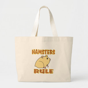 HAMSTERS RULE LARGE TOTE BAG
