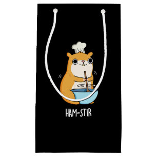 Hamstir Funny Hamster Pun Dark BG Small Gift Bag