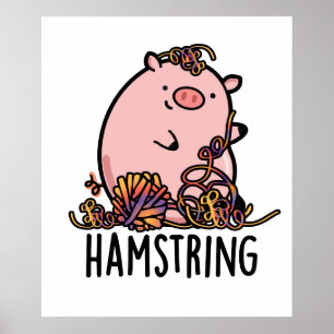 Hamstring Cute Pig Pun Poster