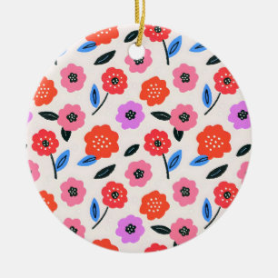 Han drawing flowers pattern ceramic tree decoration
