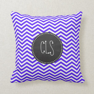 Han Purple Chevron Stripes; Chalkboard Cushion