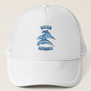 Hana Hawaii Vacation Tribal Dolphins Trucker Hat