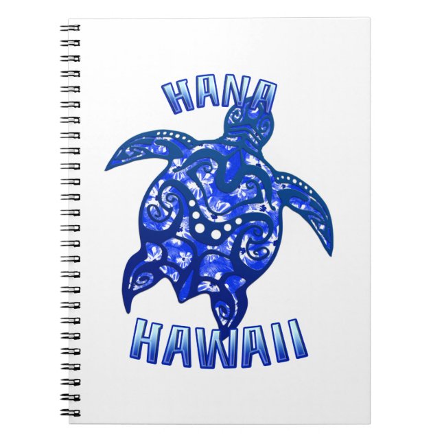 Hana Hawaii Vacation Tribal Turtle Notebook (Front)