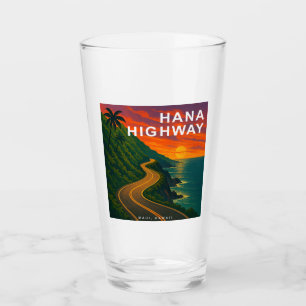 Hana Highway Maui Hawaii Sunset Glass