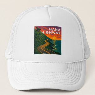 Hana Highway Maui Hawaii Sunset Trucker Hat