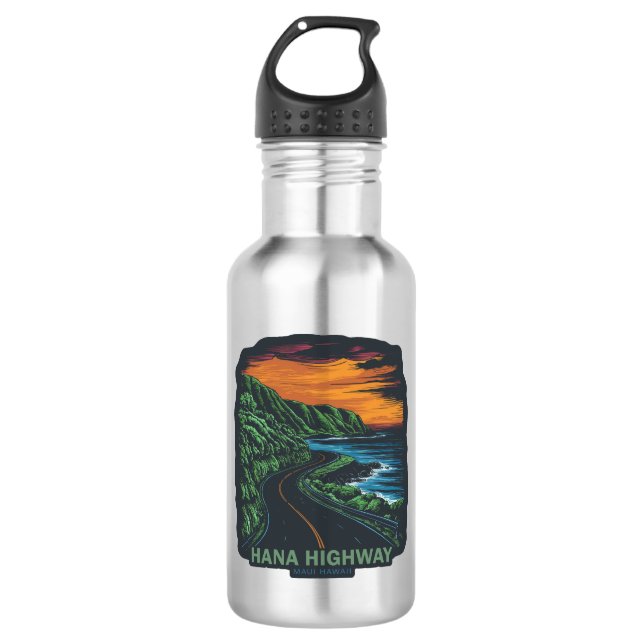 Hana Highway Maui Hawaii Vista 532 Ml Water Bottle (Front)