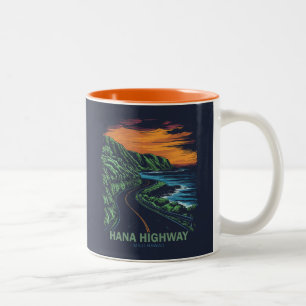 Hana Highway Maui Hawaii Vista Two-Tone Coffee Mug