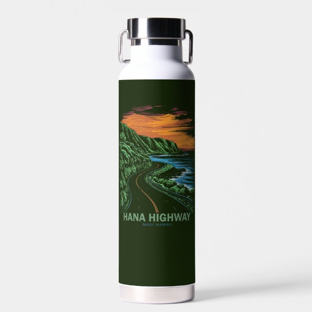 Hana Highway Maui Hawaii Vista Water Bottle (Front)