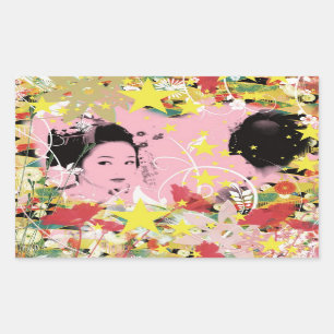 Hana no mai Yae no mai Rectangular Sticker