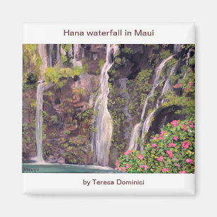 Hana waterfalls in Maui, Hawaii Magnet