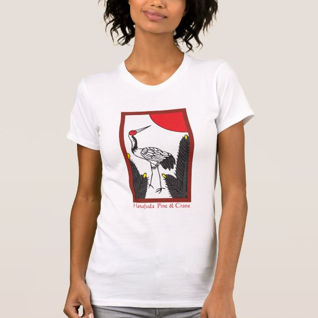 Hanafuda - Pine & Crane T-Shirt (Front)