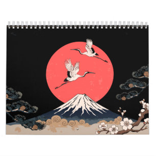 Hanafuda Twelve Months of Japan Woodblock Art Calendar
