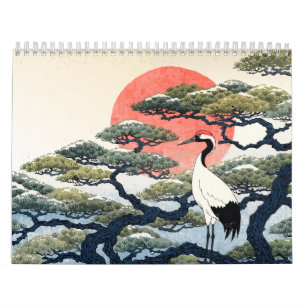 Hanafuda Twelve Months of Japan Woodblock Art Calendar