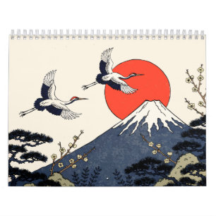 Hanafuda Twelve Months of Japan Woodblock Art Calendar