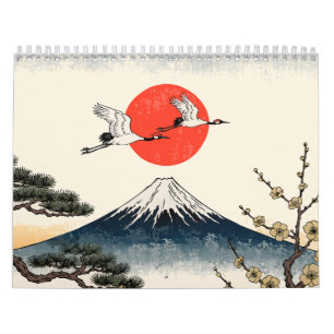 Hanafuda Twelve Months of Japan Woodblock Art Calendar