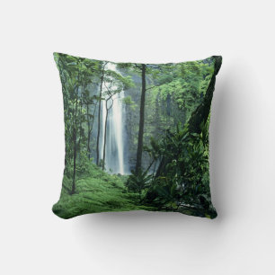 Hanakapiai Falls along the Na Pali Coast, Kauai Cushion