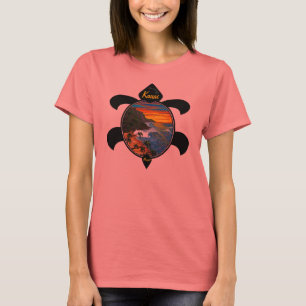 "Hanakapiai"-Na Pali Sunset/Turtle Design T-Shirt