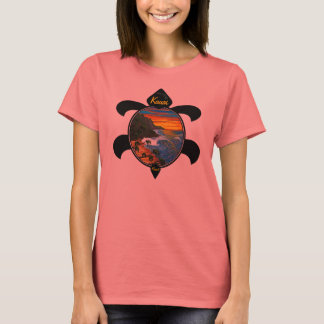 "Hanakapiai"-Na Pali Sunset/Turtle Design T-Shirt