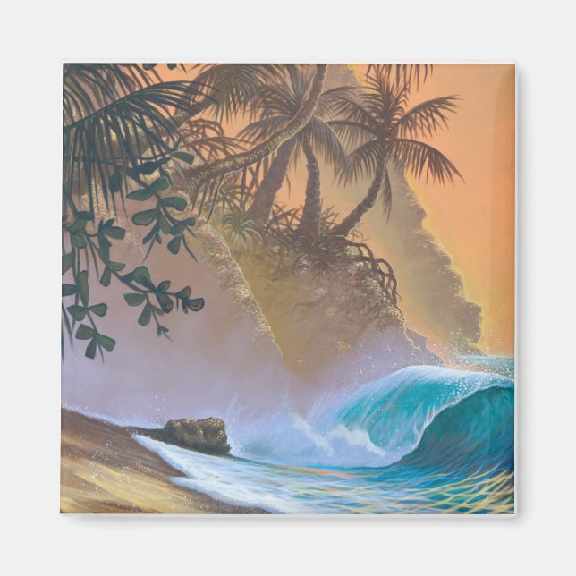 Hanalei Bay Beach Surf Magnet (Front)