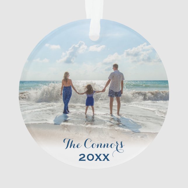 Hanalei Bay Boats, Kauai Hawaii 2 Photo Ornament (Back)