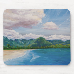 Hanalei Bay Hawaii Painting Mouse Mat