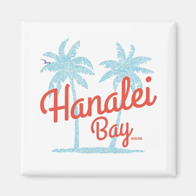 Hanalei Bay Island of Kauai, Hawaii Souvenir Magnet (Front)