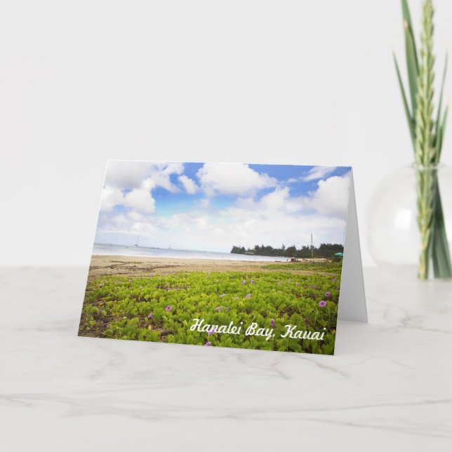 Hanalei Bay, Kauai Hawaii Limited Print Card (Front)